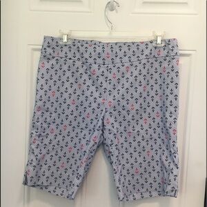 Cathy Sailor Print Bermuda Pull on shorts